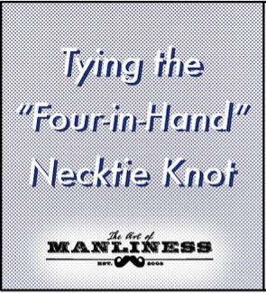 how to tie four in hand necktie knot