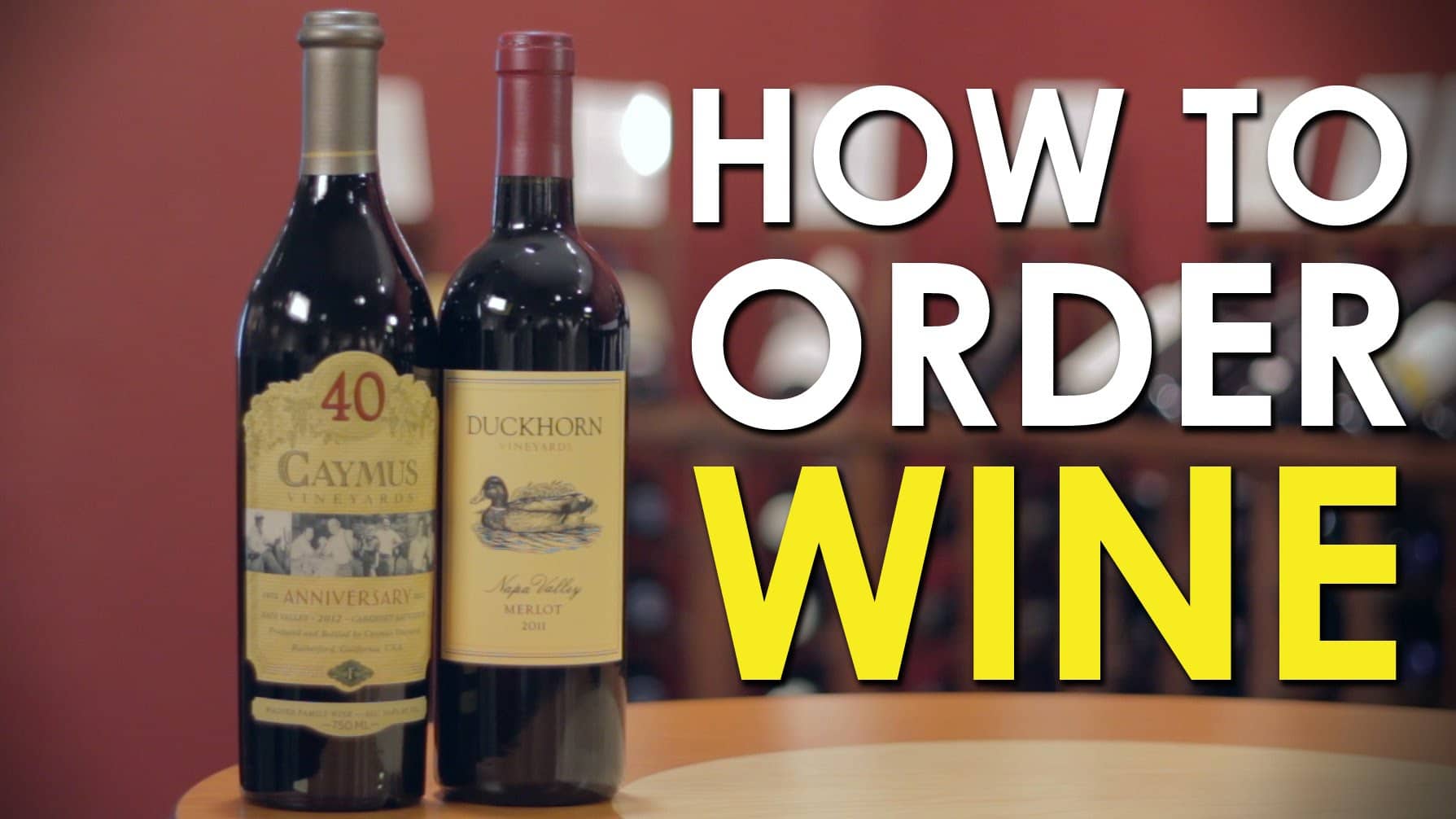 Learn how to order wine with a helpful video tutorial.