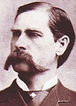 Wyatt Earp's portrait showing mustache. 