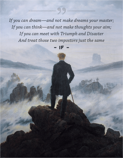 If poem, by Rudyard Kipling, quotation on a cover page.